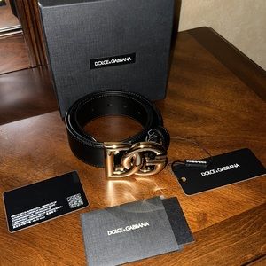 🌟Auth black Dolce & Gabbana women’s Buckle Belt size 80